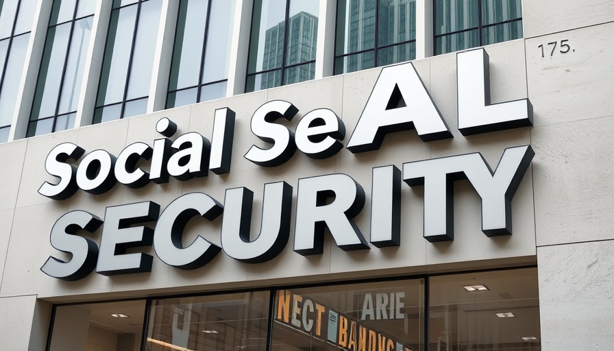 Social Security sign on a building, apply for Social Security in Muskegon.