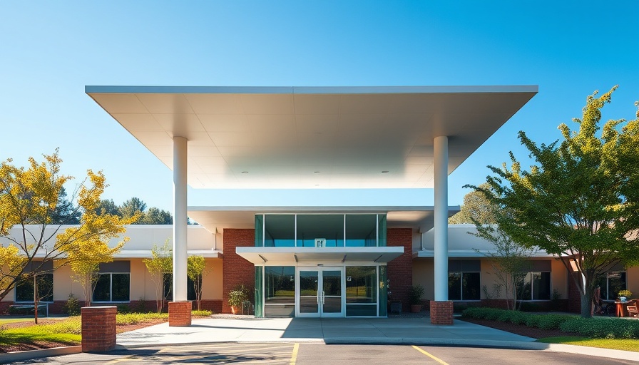 Community Health Fair in Flower Mound venue exterior with clear sky.