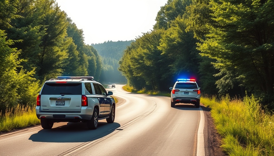 Police vehicles on a rural road, understanding autism spectrum disorders Muskegon.