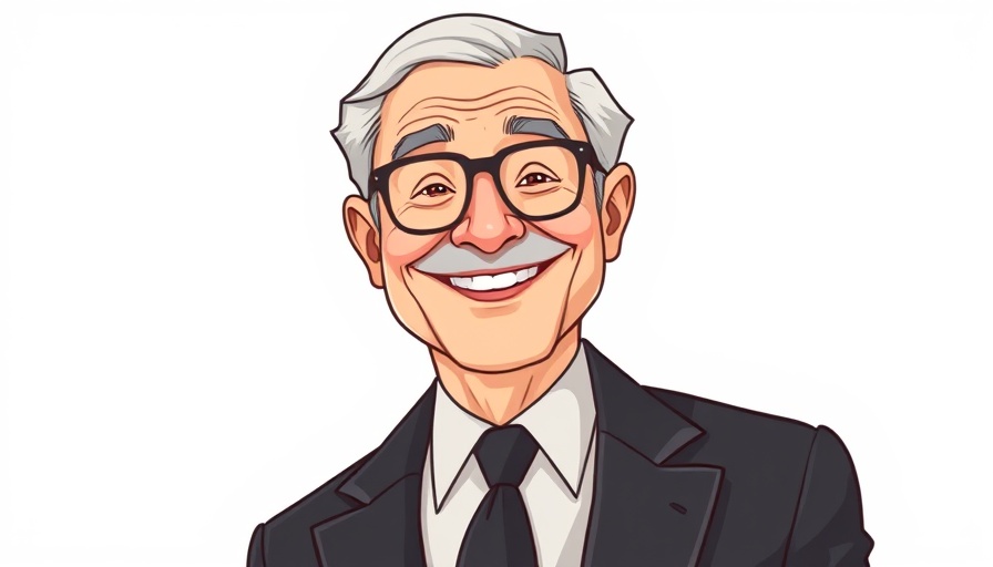 Illustration of a smiling older man in a suit highlighting senior living marketing opportunities.