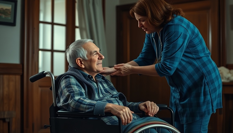 Older adult in wheelchair receiving care, illustrating sandwich generation financial strain.