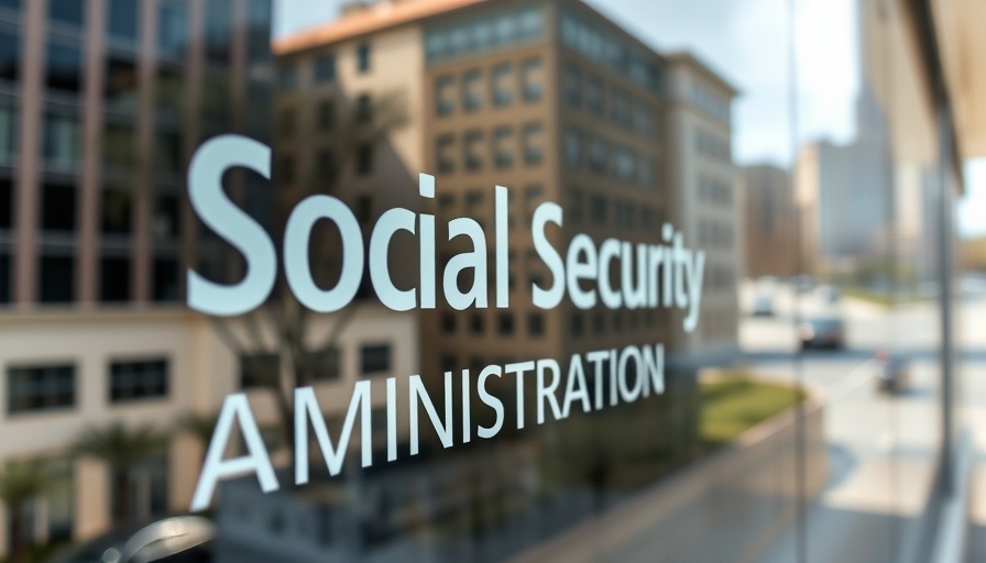 Social Security Administration sign reflecting cityscape, highlighting elimination of taxes on Social Security benefits.