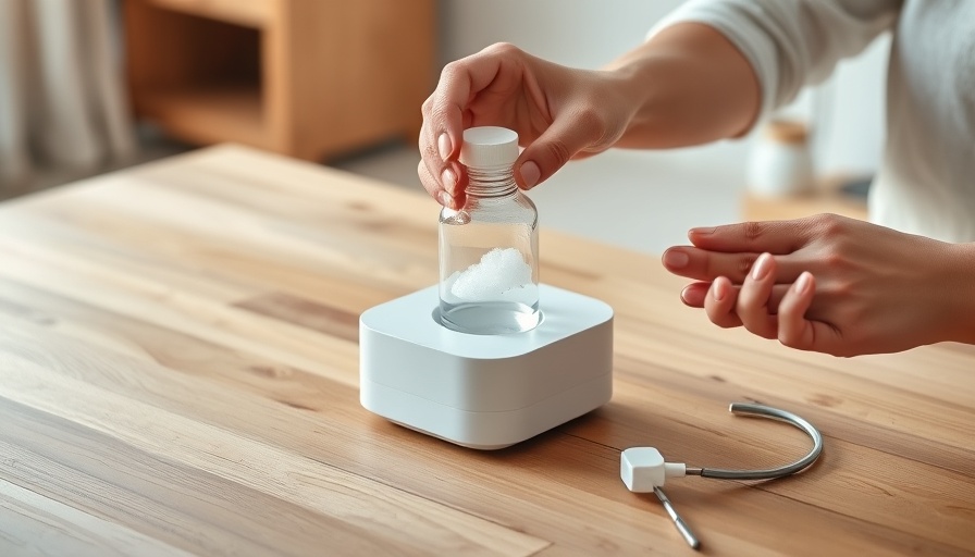 Hands setting up Simply O3 ozone therapy kit on a table.