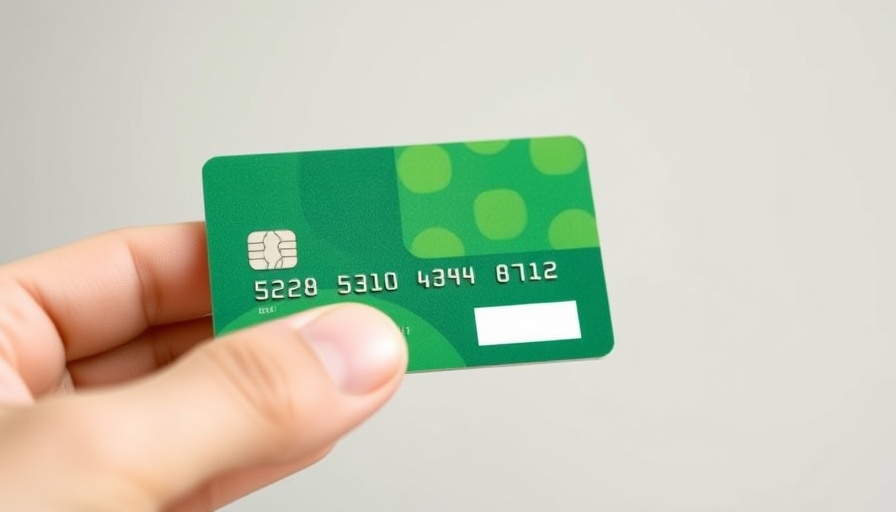Hand holding green debit card representing End of Paper Checks from Social Security