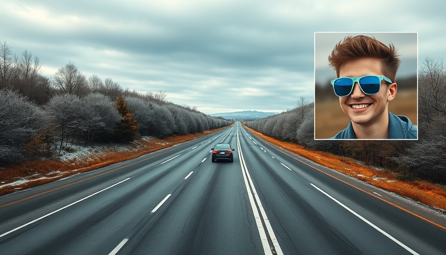 Highway and smiling young person; autism school safety Long Island.