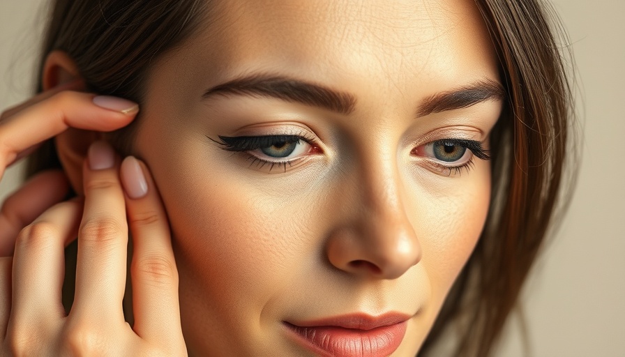 Woman experiencing ear seeds health benefits with acupuncture.