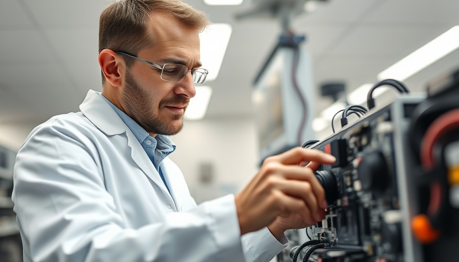 Focused engineer working on newest technology in healthcare Muskegon circuit boards.