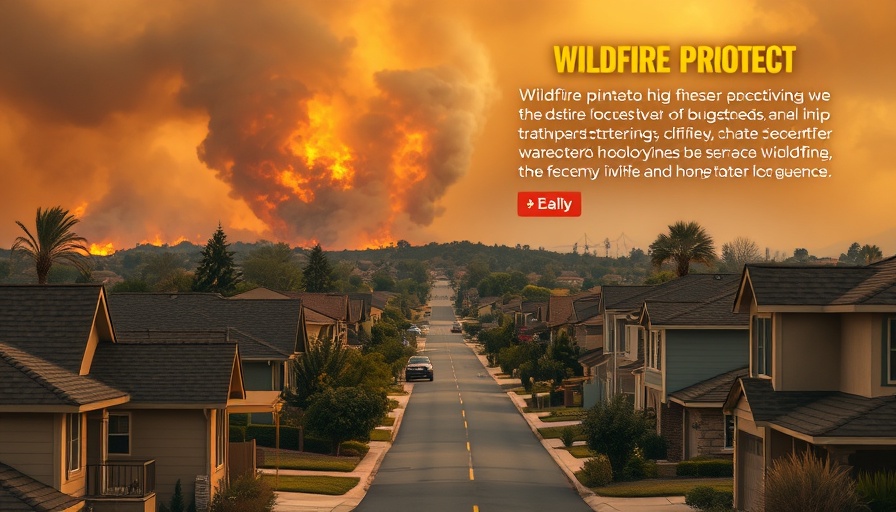 Wildfire preparedness for homeowners: suburban homes with nearby flames.