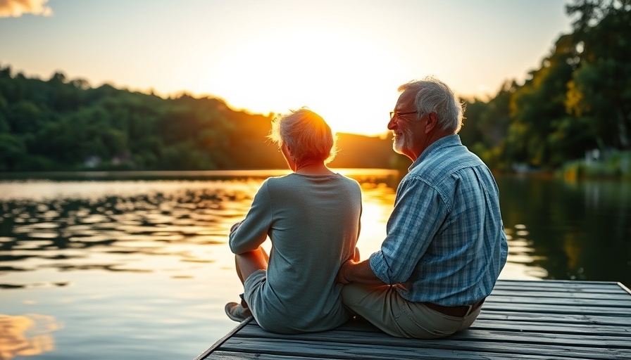 Older couple enjoying sunset at lake, reflecting on retirement planning.