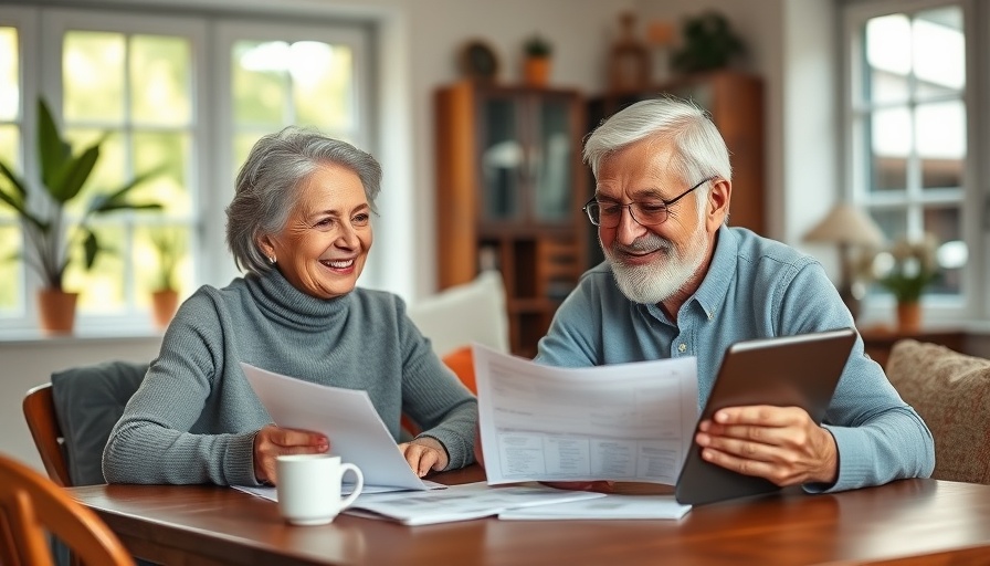 Senior couple reviewing finances to maximize retirement income.