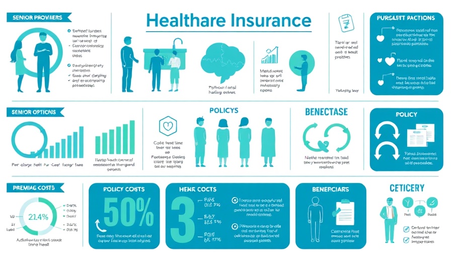 Senior Health Insurance Market infographic with key elements illustrated.