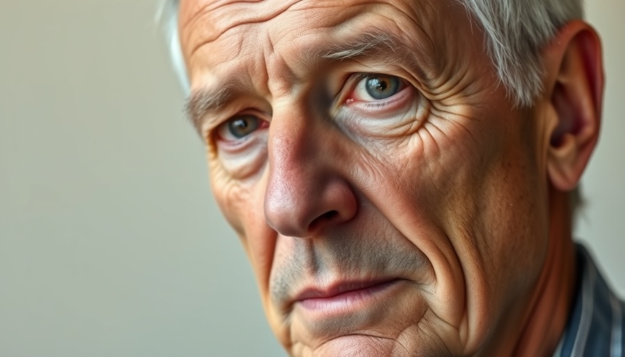 Close-up image of an older man with a neutral expression.