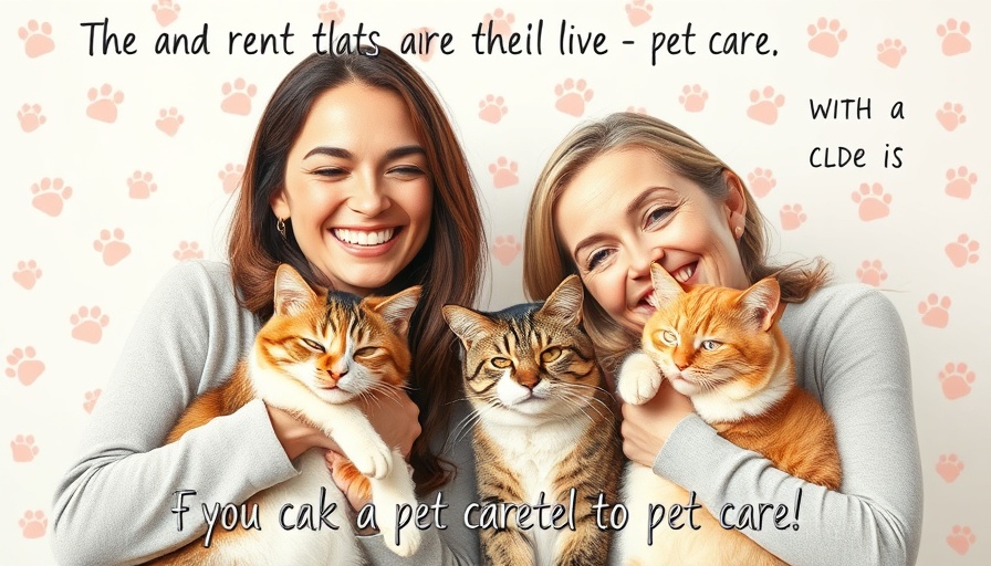 Pet tributes guidance image with two smiling women and cats.