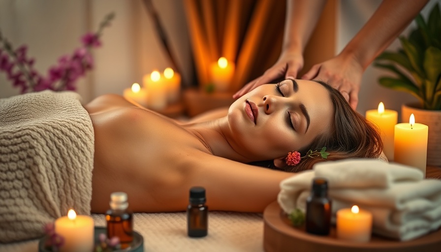 Aromatherapy session with essential oils and candles