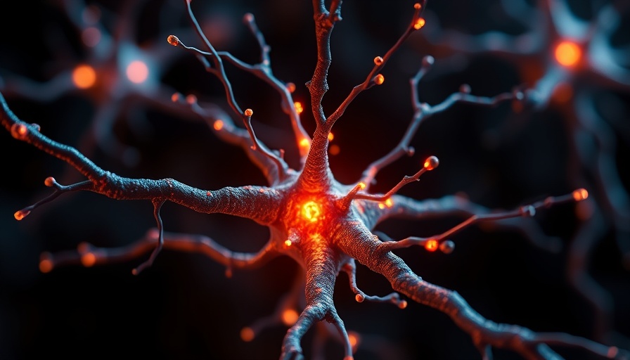 Neural connections illustrating defective exosome production and Alzheimer’s gene mutation.