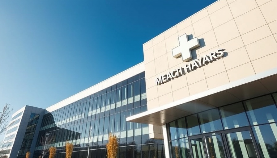 Modern technology company headquarters showcasing advancements in medical technology.