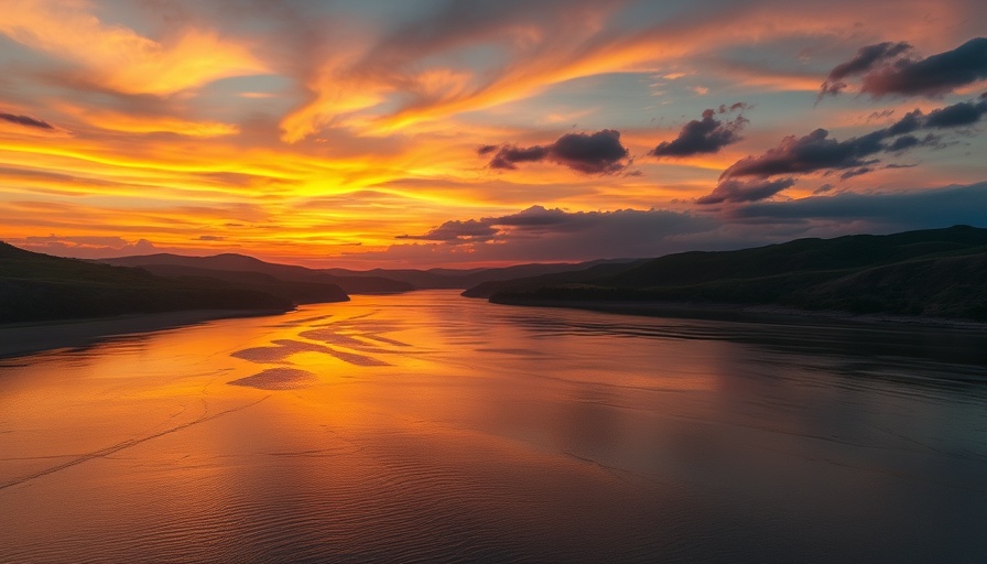 Serene river at sunset, ideal for retirees in Washington.