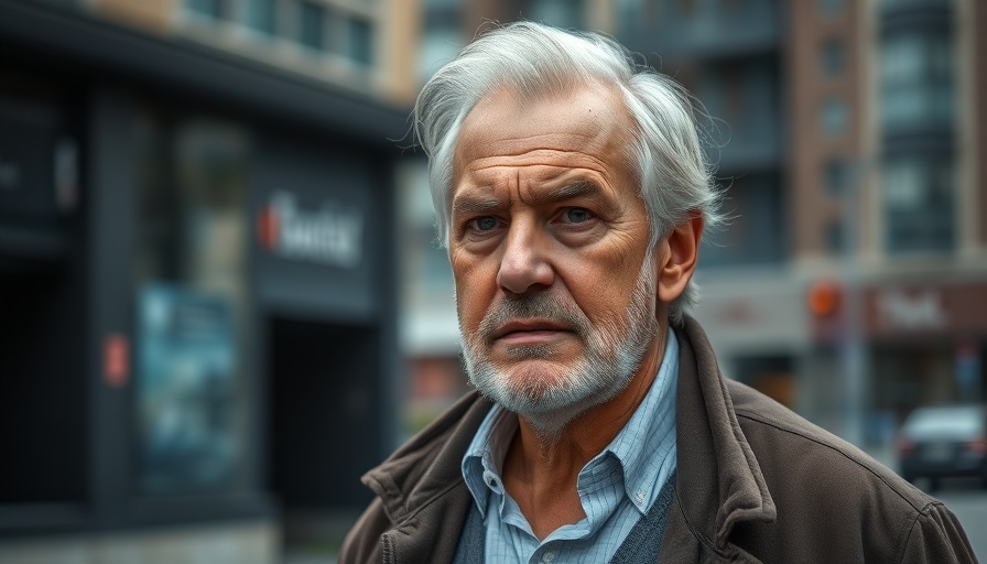 Older man outdoors with serious expression, related to vaccine autism research.