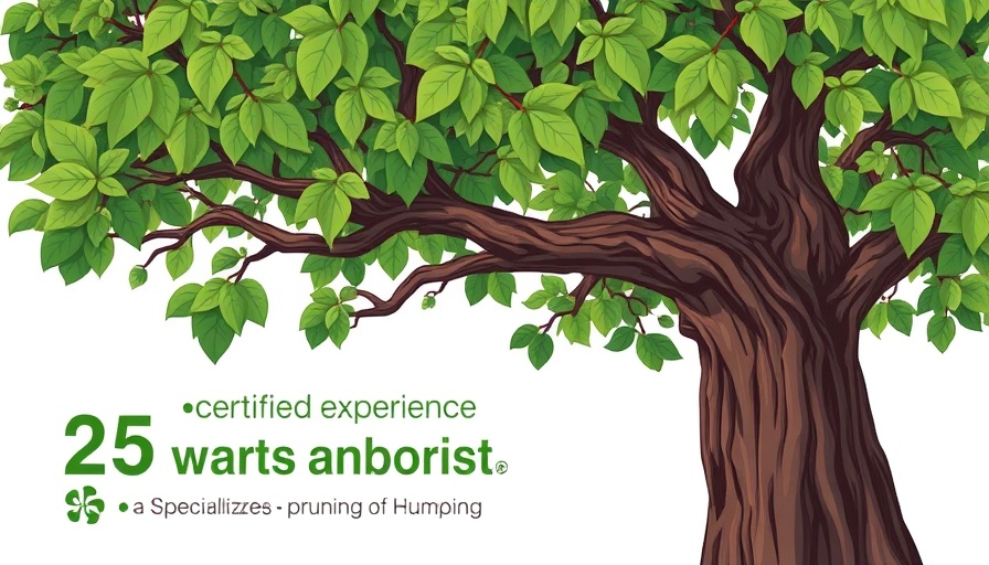 Jose's Tree Service & Shrub Care advertisement with tree.
