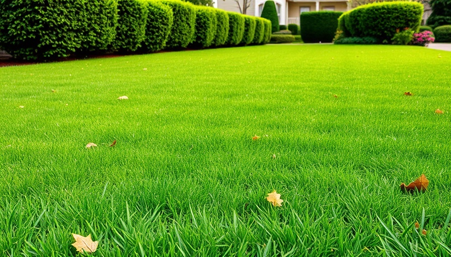 Healthy green lawn after fertilization and weed control in Muskegon.