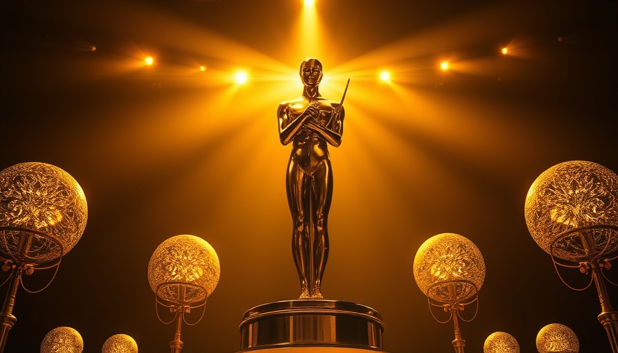 Golden statue in radiant lighting, elegant backdrop.