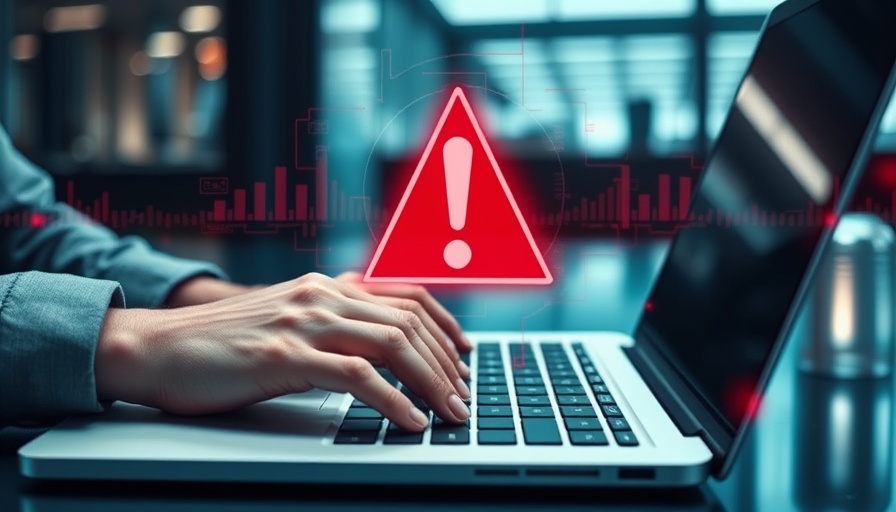 Hands typing on laptop with warning symbol, highlighting Medicaid transparency issues.