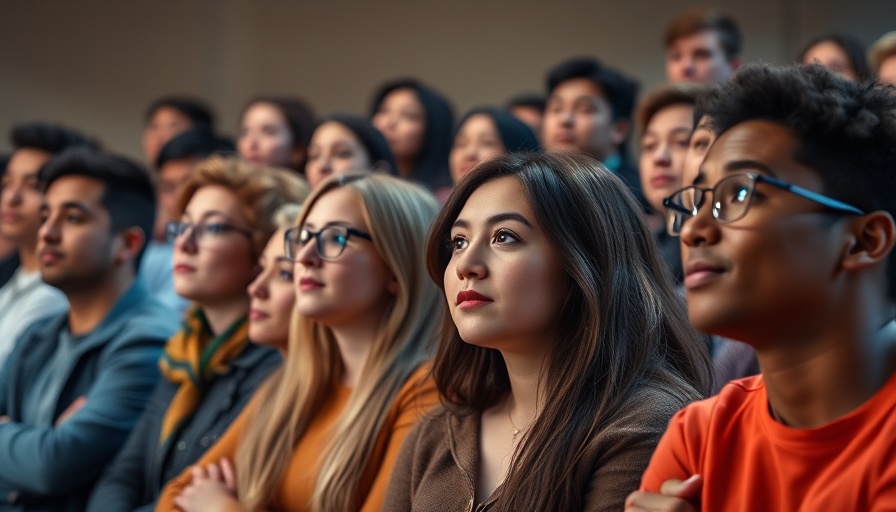 Engaged students listening attentively in a lecture hall.