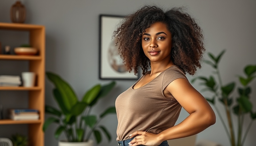 Confident woman in modern office, symbolizes financial health for retirees.