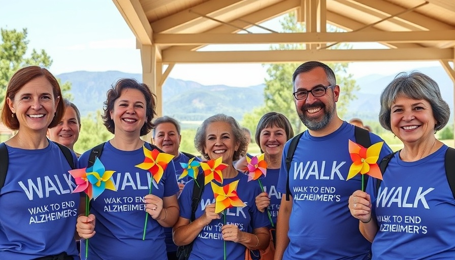 Alzheimer's community event in Wenatchee with participants holding flowers.