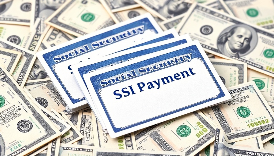 Double SSI payment concept showing cards and cash.