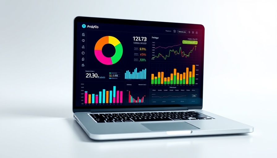 Colorful financial charts on a laptop screen representing retirement plan services.