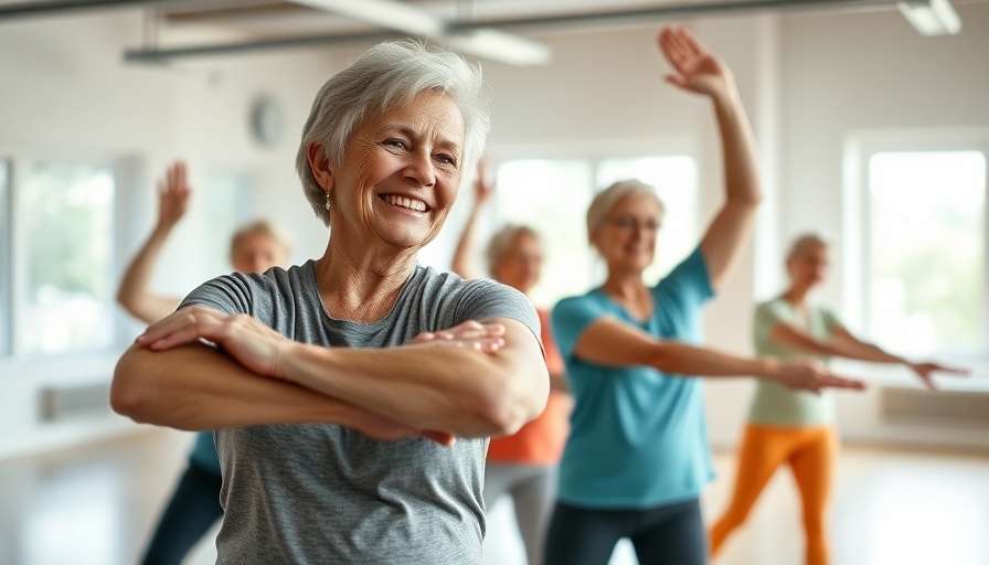 Seniors exercising in a bright studio, enjoying fitness classes.