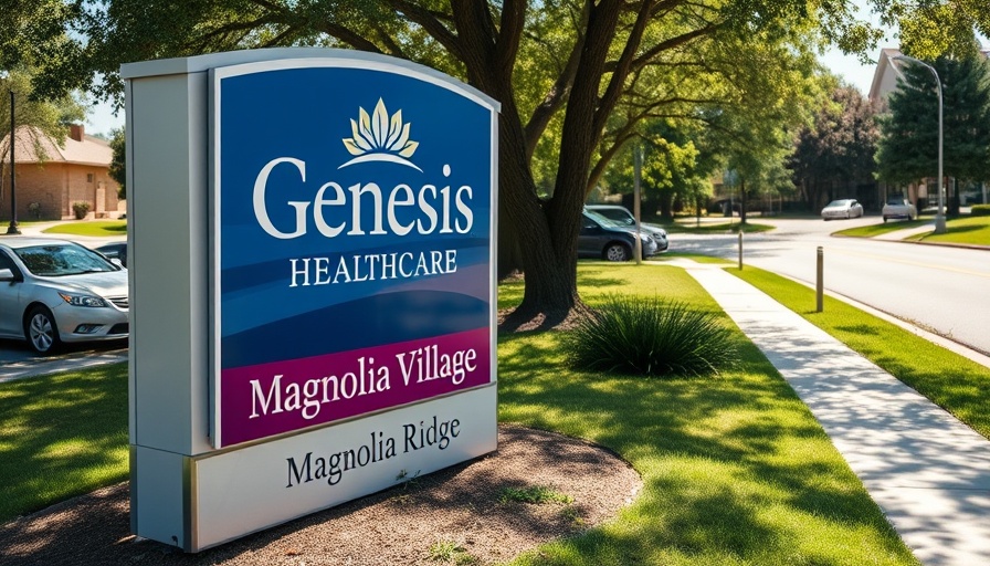 Genesis HealthCare sign for Magnolia Village and Ridge at Gardendale.