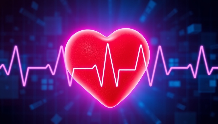 Glowing heart with EKG line symbolizes health at the Aging Well Senior Expo.