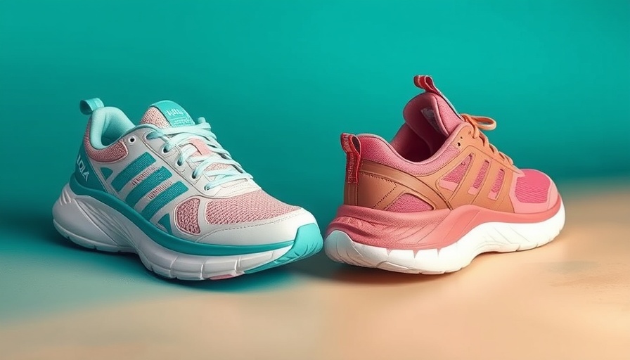 Stylish Hoka sneakers in vibrant colors.
