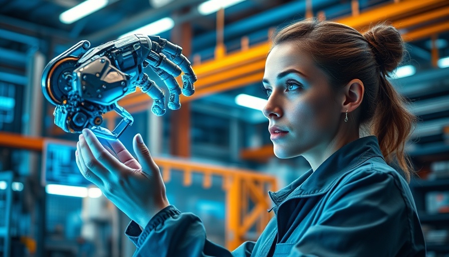 Engineer analyzes holograms in high-tech factory; top growth stock insight.