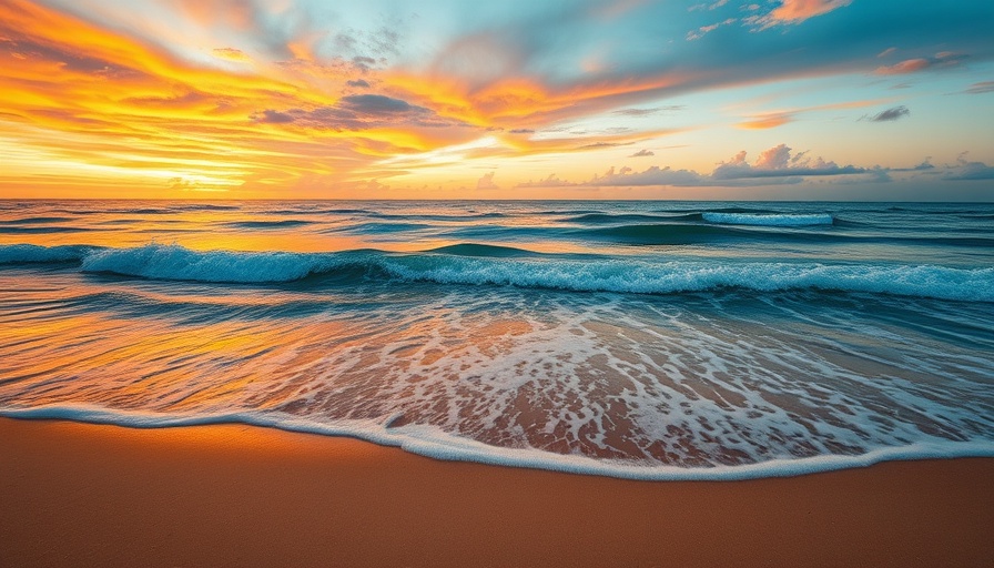 Scenic beachfront at sunset to maximize benefits Muskegon.