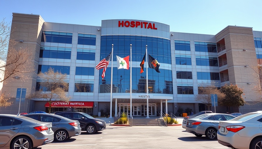 Hospital building representing Indiana Medicaid funding cuts impact.