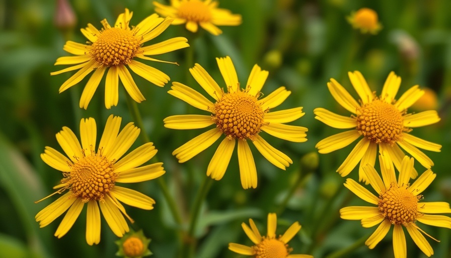 Native wildflowers in Pacific Northwest, vibrant yellow blooms.