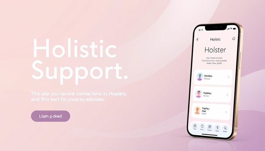 Digital ad for holistic discovery app offering alternative health care options in Muskegon.