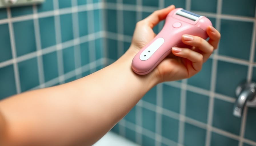 Using the best epilators for hair removal on arm in a bathroom