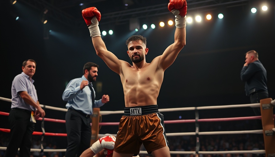 Hyu Iwata flyweight kickboxing victory in a boxing ring.