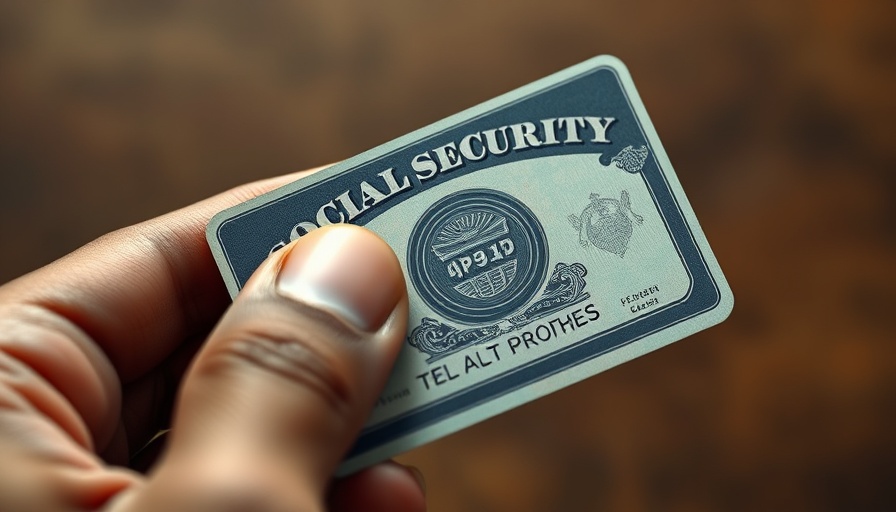 Close-up of Social Security card application in Muskegon.
