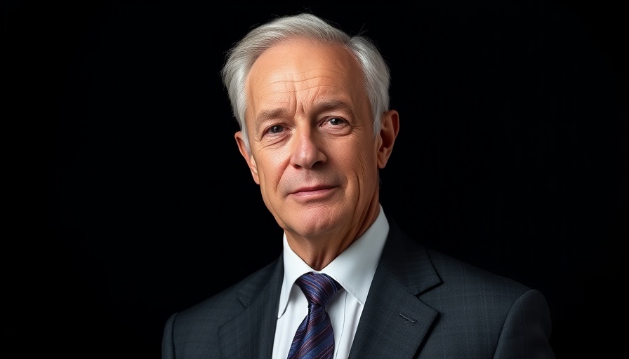Confident older man discussing retirement income strategies in a studio portrait.