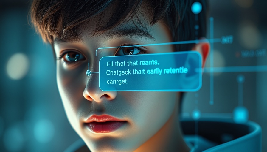 Young person interacting with AI chatbot hologram, futuristic design