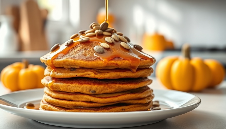 Nutritious pumpkin pancakes with seeds for high blood pressure.