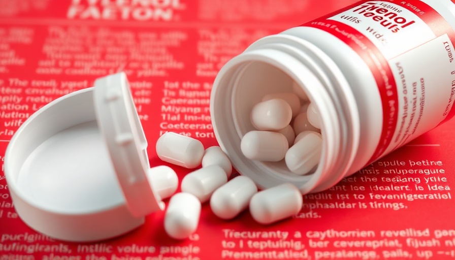 Close-up of Tylenol pills in an open bottle, Tylenol safety during pregnancy focus.