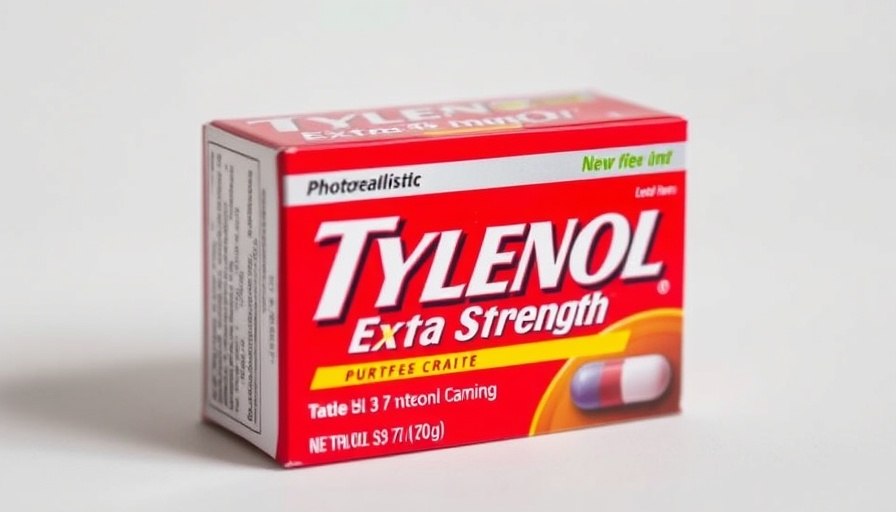 Tylenol Extra Strength box, front view, related to Tylenol autism link.