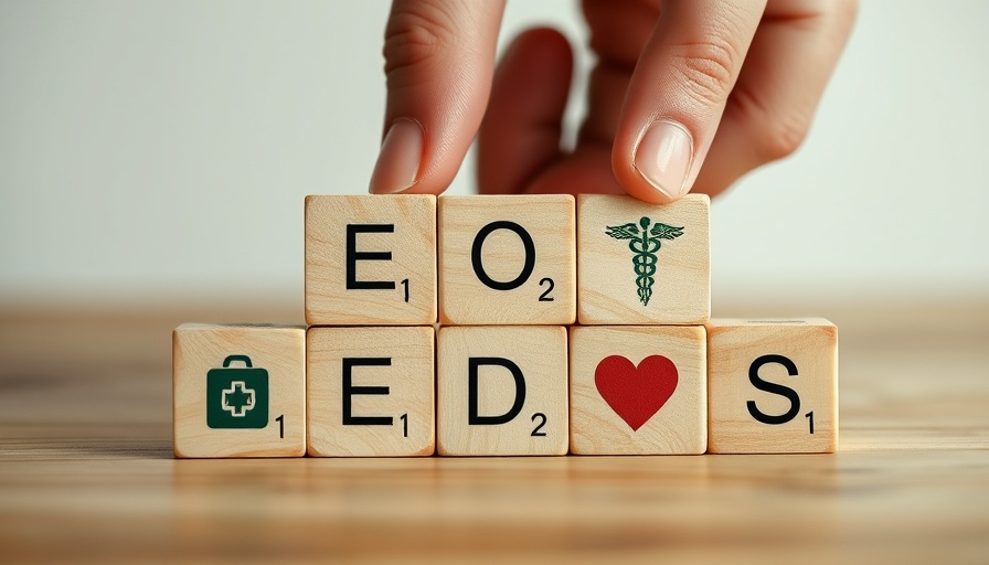 Alternative health care symbols on blocks in Muskegon setting.