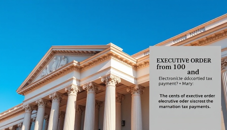 Electronic tax payments and refunds executive order announcement.